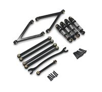 KLHYTGFA For 1/24 FCX24M Camel Cup D110 first-generation Range Rover Discovery for RC Metal Tie rod Shock Absorber Kit parts(Schwarz)