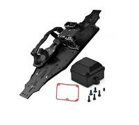 KLHYTGFA For 7075 Chassis Plate & Servo Mount+Battery Compartment+Motor Base Sledge FOR 1/8 4WD SLEDGE TRAX-XAS(Schwarz)