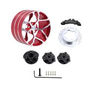 KLHYTGFA For RC Transmitter Steering Wheel with Brake Disc for Fly-sky Noble NB4 X6 X4 MT44 4PX 7PX RC4GS RC6GS WFLY X9 TQI Controller Upgrade(Rot)