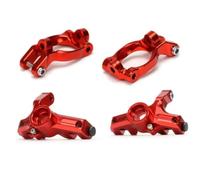 KLHYTGFA LOS234012 Front C Hubs LOS234013 Knuckle Arms Steering Spindle For RC Car Part Team Losi 1/10 Rock Rey Desert Truck(4Pcs Set Red)