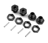 KLHYTGFA Metal 17Mm Wheel Hex Hub Adapter With Nut For Arrma 1/8 3S Typhon 1/10 Big Rock V3 RC Car Upgrade Parts Accessories Kit(Schwarz)