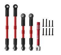 KLHYTGFA Metal Turnbuckles Camber Links Toe Links Set Linkage for ARR-MA 1/10 GORGON 4X2 VORTEKS 2WD FURY MEGA 550 QUAKE Upgrade Parts(Rot)