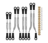 KLHYTGFA Stainless Steel High Clearance 4 Links Set Upgrade Parts For 1/24 Axial SCX24 C10 JEEP JLU Ford Bronco Base Camp 4Runner(Chassis Links Silver)