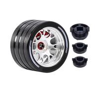 KLHYTGFA Transmitter Handwheel Steering Wheel with Brake Disc for San-wa Mt4/mt5/m12/m17 Futaba 4px/7px/10px Nb4 Ko Ex Next Wfly X9(Silver C)