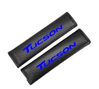 KLHYWEN 2 Pcs Shoulder Seat Belt Covers for Hyun-dai Tucson, Carbon Fiber Seat Belt Padding Cover Protector Comfort Car Harness Pads,Blue