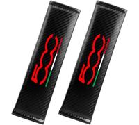 KLHYWEN 2PCS Car Carbon Fiber Seat Belt Pads for Fi-at 500 500C 500X 500L, Shoulder Protector Cover Adults Kids Travel Cushion Harness Pads Car Interior Accessories,Red