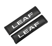 KLHYWEN 2Pcs Car Seat Belt Pads, for Nis-san Leaf, Carbon Fiber Leather Shoulder Protector Cover Adults Kids Travel Cushion Harness Pads Auto Interior Accessories,White