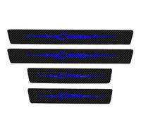 KLHYWEN 4 pcs Carbon Fiber Car Door Sill Protector Strips for Fo-rd C-MAX C MAX CMAX, Welcome Pedal Guard Kick Plates Sticker Threshold Cover Auto Decorative Accessories,Blue