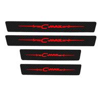 KLHYWEN 4 pcs Carbon Fiber Car Door Sill Protector Strips for Fo-rd C-MAX C MAX CMAX, Welcome Pedal Guard Kick Plates Sticker Threshold Cover Auto Decorative Accessories,Red