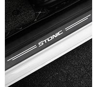 KLHYWEN 4 pcs Carbon Fiber Car Door Sill Protector Strips for KI-A Stonic, Welcome Pedal Guard Kick Plates Sticker Threshold Cover Auto Decorative Accessories,White