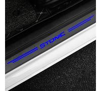 KLHYWEN 4 pcs Carbon Fiber Car Door Sill Protector Strips for KI-A Stonic, Welcome Pedal Guard Kick Plates Sticker Threshold Cover Auto Decorative Accessories,Blue
