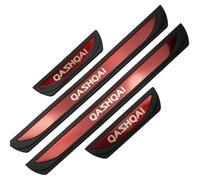 KLHYWEN 4 Pcs Stainless Steel Car Scuff Plate for Nis-san QASHQAI J10 J11 2016-2022 Car Door Sill Protector Anti Scratch Kick Plates Styling Decoration Accessories,Red