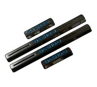 KLHYWEN 4 Pcs Stainless Steel Car Scuff Plate for NIS-san Qashqai J10 J11 J12 2016-2022 Car Door Sill Protector Anti Scratch Kick Plates Styling Decoration Accessories,Blue