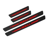 KLHYWEN 4Pcs Car Carbon Fiber Door Sill Kick Plates, for Op-el Mokka, Outer Door Sill Welcome Pedal Scuff Guard Threshold Plate Sticker Trim Protection Accessories,Red