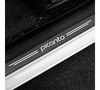KLHYWEN 4PCS Car Door Sill Protector for KI-A Picanto, Carbon Fiber Threshold Protective Stickers edge guards Self-Adhesive Film Kick Plate Cover Trim,White