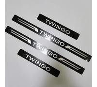 KLHYWEN 4pcs Car Door Sill Protector for Ren-ault TWINGO 2014-2018 2019 2020 Car Threshold Scuff Plate Stainless Steel Stickers Styling Accessories,Silver