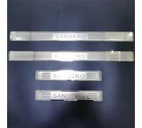 KLHYWEN 4pcs Car Door Sill Protector Strips Stainless Steel Threshold Protective Film Kick Plate Cover Sticker for Ren-Ault Dacia Sandero 2013-2022 Car Accessories,Silver