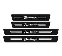 KLHYWEN 4pcs Car Outer Door Sill Protector Kick Plates for Citr-oen Berlingo C1 C3 C4, Carbon Fiber Auto Accessories Scuff Guard Threshold Cover Pedal, Sticker Trim Non-Slip,Berlingo White