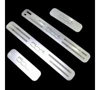 KLHYWEN 4pcs Car Outer Door Sill Protector Kick Plates for FI-AT 500L, Stainless Steel Auto Accessories Scuff Guard Threshold Cover Pedal, Sticker Trim Non-Slip,Silver