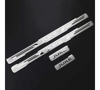 KLHYWEN 4pcs Car Outer Door Sill Protector Kick Plates for Nis-san Juke 2010-2020, Stainless Steel Auto Accessories Scuff Guard Threshold Cover Pedal, Sticker Trim Non-Slip,Silver