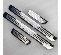 KLHYWEN 4pcs Car Outer Door Sill Protector Kick Plates for Op-el Vauxhall Insignia 2013-2021, Stainless Steel Auto Accessories Scuff Guard Threshold Cover Pedal, Sticker Trim Non-Slip,Silver