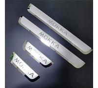 KLHYWEN 4pcs Car Outer Door Sill Protector Kick Plates for Op-EL Vauxhall Mokka, Stainless Steel Auto Accessories Scuff Guard Threshold Cover Pedal, Sticker Trim Non-Slip,Silver