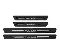 KLHYWEN 4pcs Carbon Fiber Car Door Sill Protector for Nis-san PULSAR, 4D Sill Scuff Plate Sticker Auto Welcome Pedal Threshold Decorative Accessories,White
