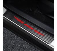 KLHYWEN Car Door Sill Protector for Mitsu-bishi ASX 4PCS Car Door Sill Scuff Plate Carbon Fiber Stickers Accessories,Red