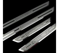 KLHYWEN Car Door Sill Protector for Op-el Vauxhall Crossland X 2017-2019 2020 2021 4PCS Scuff Plate Stainless Steel Stickers Accessories,Silver