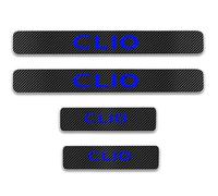 KLHYWEN Car Door Sill Protector for Ren-ault CLIO 4PCS Car Door Sill Scuff Plate Carbon Fiber Stickers Accessories,Blue