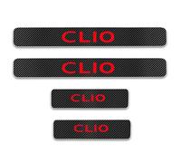 KLHYWEN Car Door Sill Protector for Ren-ault CLIO 4PCS Car Door Sill Scuff Plate Carbon Fiber Stickers Accessories,Red