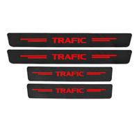 KLHYWEN Car Door Sill Protector for Ren-ault Trafic 1 2 3 4PCS Car Door Sill Scuff Plate Carbon Fiber Stickers Accessories,Red