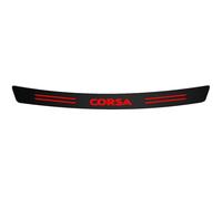 KLHYWEN Carbon Fiber Rear Bumper Protector Sticker, for Op-el Corsa, Car Trunk Door Sill Edge Anti-Scratch Decorative Strips Styling Accessories,Red