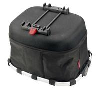 KLICKFix Unisex Adult Carrybag GT Textile Basket for Racktime Pannier Rack, Fleur Black, 24 Litres