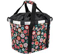 KlickFix Unisex - Adult Happy Flowers Bicycle Basket, Colourful, 15 Litre
