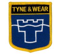 Klicnow Tyne & Wear (Shield) Embroidered Patch 6cm X 7cm (2 1/2" X 2 3/4")
