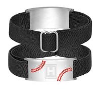 KLIFOWDY Baseball Gifts for Boys Men Coach Team Kids Player Initial with A-Z Letter Baseball Bracelets Party Favors Accessories Adjustable Jewelry Gifts, Silver-D, no gemstone