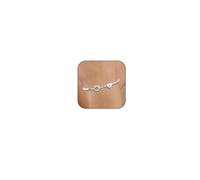 KLIFOWDY Initial Bracelet for Women Girls S925 Sterling Silver Letter A-Z Knot Heart Bead Bracelet Jewellery Birthday Gifts for Women Girls Daughter Sister Friends Mum (B)