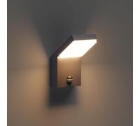 Klighten 24W Outdoor Wall Light with Motion Sensor Waterproof IP65, Modern Aluminum Outside Light Mains Powered for Entrance Garden Terrace, Anthracite, Warm White 3000K