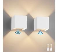 Klighten 2PCS 3000K Outdoor Wall Light with Motion Sensor, White