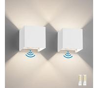 Klighten 2PCS 4000K Outdoor Wall Light with Motion Sensor, White