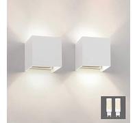 Klighten Modern LED Wall Lights Up and Down Wall Lamp Indoor/Outdoor Wall Sconce Lights for Living Room, Bedroom, Hallway, Natural White 4000K,White (G9 LED Bulb Include)