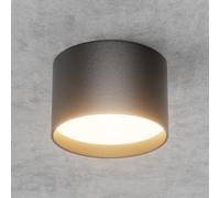 Klighten Surface Mounted Ceiling Spotlight LED 12W 598LM, Round Modern Spotlight, Aluminum Ceiling Spot for Kitchen, Hallway, Living Room, Bedroom, Warm White 3000K, Matt Black, 6 x 9 cm