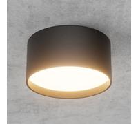 Klighten Surface Mounted Ceiling Spotlight LED 18W 1029LM, Round Modern Spotlight, Aluminum Ceiling Spot for Kitchen, Hallway, Living Room, Bedroom, Warm White 3000K, Matt Black, 6 x 12 cm