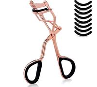 KLIHN - Exclusive Eyelash Curler Rose Gold lash Curler incl. 5 Extra Replacement Rubber Pads- The Make-up Tool for Perfectly Curved Eyelashes Made of high-Quality Carbon Steel (Brilliant)