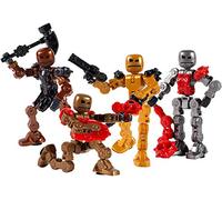 Klikbot Zing, Series 2 Villains, Complete set of 4 Poseable Action Figures with Weapons and Accessories, Includes Thrash, Bash, Warp and Blaze