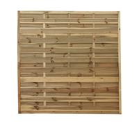 Klikstrom Douro Traditional Pressure Treated Brown Wooden Fence Panel (W)1.8M (H)1.8M