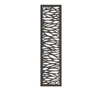 Klikstrom Neva Leaf Contemporary Untreated Dark Grey Metal 1/4 Fence Panel (W)1.79M (H)0.44M