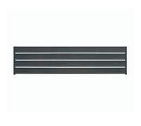 Klikstrom Neva Slat Contemporary Untreated Dark Grey Metal 1/4 Fence Panel (W)1.79M (H)0.44M