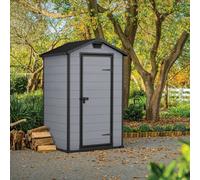 Klikstrom Senner 4X3 Ft Apex Grey Metal Shed With Floor